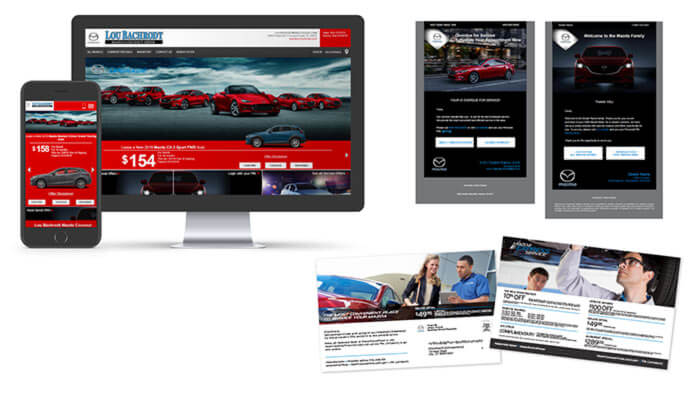  Lou Bachrodt Mazda uses Team Velocity Marketing’s Apollo Technology Planform® to manage integrated marketing campaigns for sales, service and equity mining. Apollo automatically generates and deploys campaigns across mail, email and digital advertising, offering consistent messaging a nd branding, and provides a web-based dashboard to track results in real-time.